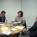 Carlos Vera de SEGOB, Yolanda Legorreta Carranza y David Terán de ANUIES.
